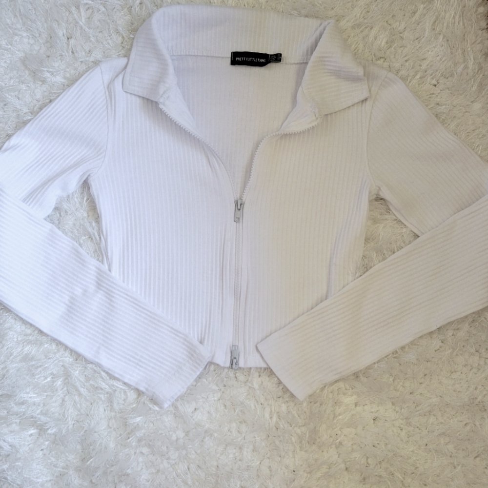 White Collard Top